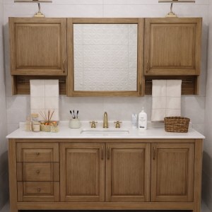Masif ahşap banyo 