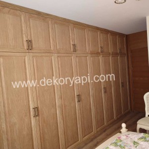 Natural mat meşe elbise dolabı -03 