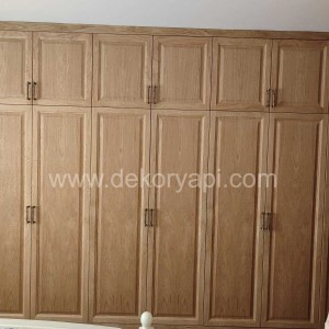 Natural mat meşe elbise dolabı - 03 