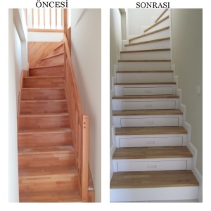 Merdiven ve saklama alanı  